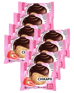 Протеиновое печенье Chikapie с начинкой 8x60г Клубника в шоколаде Chikalab