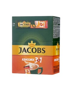 Кофе растворимый 3в1 классика 24 стика Jacobs