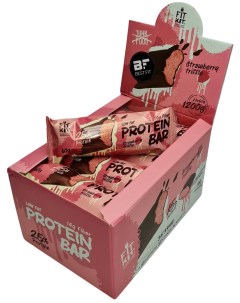 Протеиновые батончики Protein BAR Клубничный трайфл 20 шт по 60 г Fit kit