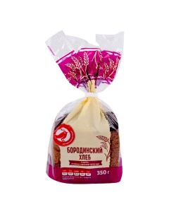 Хлеб Бородинский ржано пшеничный в нарезке 350 г Ашан красная птица