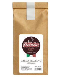 Кофе в зернах Crema Italiano 1 кг Carraro