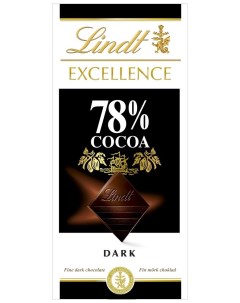 Шоколад excellence 78 какао 100 г Lindt