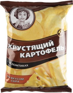 Картофельные чипсы в ломтиках со вкусом сыра 160 г Хрустящий картофель
