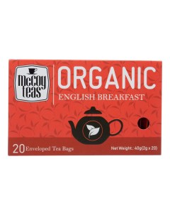 Чай черный Organic English Breakfast 20 шт Organic tea
