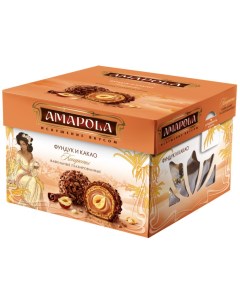 Конфеты вафельные глазированные фундук и какао 100 г Amapola