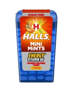 Леденцы Mini Mints манго апельсин витамин B6 12 5 г Halls