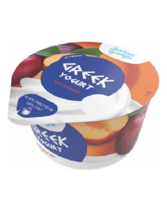 Йогурт греческий со сливой 1 6 130 г Молочная культура