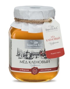 Мед натуральный Кленовый коллекция Избранное 500 г редкие сорта мёда Берестов а.с.