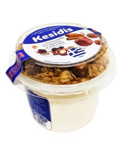 Йогурт Греческий с гранолой фундуком и корицей 4 200 г Kesidis dairy