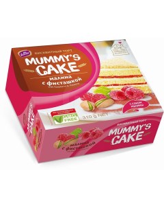Торт Mummy s cake бисквитный малина с фисташкой 310 г Конти