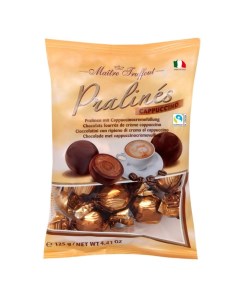 Конфеты Pralines из молочного шоколада капучино 125 г Maitre truffout