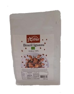 Кофе в зернах Brazil Iguasu 100 арабика 250 гр Astros