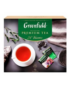 Чай черный Великолепная коллекция чая ассорти в пакетиках 1 8 г х 96 шт Greenfield