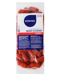 Колбаски сырокопченые Мини салями со вкусом аджики 500 г Bonvida