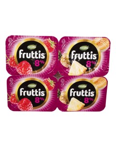 Йогуртный продукт Суперэкстра малина ананас дыня 8 115 г бзмж Fruttis
