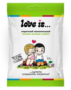 Мармелад жевательный Love is Мята Лимон Лайм 20 гр Упаковка 20 шт Nobrand