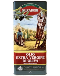 Масло оливковое нерафинированное ЭКСТРА ВИРДЖИН 5л жесть Salvadori