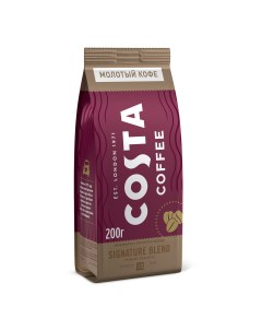 Кофе Signature Blend Темная обжарка молотый 200 г Costa coffee