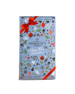 Шоколадная открытка Новогодняя открытка шоколад молочный голубая 100 г Shokolat-e