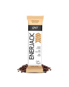 Протеиновый батончик Enerjack 75г 12шт вкус кофе латтэ Qnt