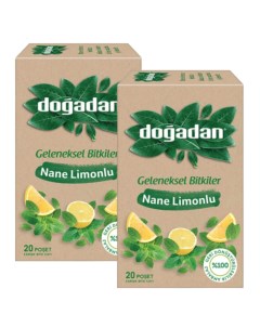 Чай турецкий с мятой и лимоном 2 шт по 20 пакетиков Dogadan