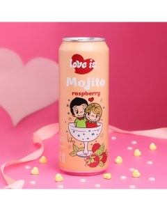 Газированный напиток Мохито со вкусом малины 450 мл Love is