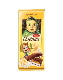 Шоколад молочный крем банан 87 г Аленка