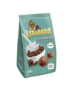 Сухой завтрак шарики рисовые шоколадные готовые к употреблению 200 г Leonardo