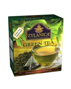 Чай Green tea зеленый 20 пирамидок Zylanica