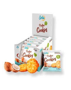 Протеиновое печенье кокосовое с кокосовой стружкой упаковка 10шт по 50г Solvie