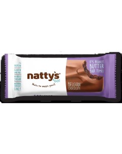 Батончик шоколадный Go Brownie с арахисовой пастой и какао в молочном шоколаде 45г Nattys