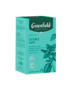 Чайный напиток травяной Natural Tisane Double Mint в пирамидках 1 8 г х 20 шт Greenfield