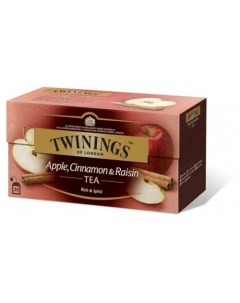 Чай черный яблоко корица изюм 25 пакетиков Twinings