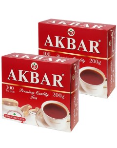Чай черный Limited Edition красно белый 2 шт по 100 пакетов Akbar