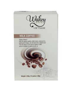 Кофе растворимый с молоком 12 шт по 20 г Wakey