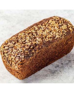 Хлеб серый Ржано пшеничный многозерновой кунжут семена льна 310 г Вкусвилл