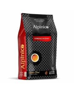 Кофе в зернах ESPRESSO INTENSO 100 Арабика темной обжарки 1 кг Alpinico