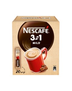Мягкий кофе 3в1 растворимый порционный короб 20 порций по 14 5г Nescafe