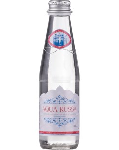 Вода питьевая газированная стекло 0 2 л 24 штуки в упаковке Aqua russa