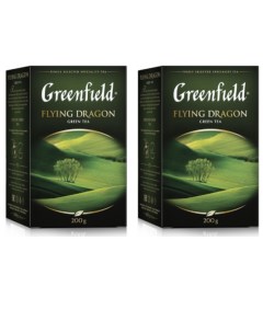 Чай зеленый листовой Flying Dragon 2 упаковки по 200 г Greenfield