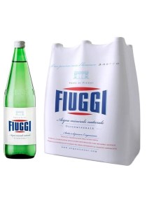 Вода минеральная питьевая столовая негазированная 1 л стекло 6 шт в упаковке Fiuggi