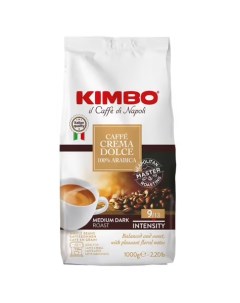 Кофе Caffe Crema Dolce Medium в зернах 1 кг Kimbo