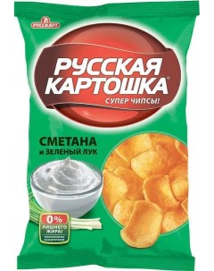 Чипсы картофельные сметана и лук 140 г Русская картошка