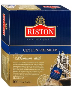 Чай черный премиум цейлонский 100 пакетиков Riston