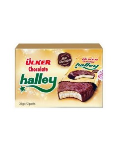 Печенье сэндвич Halley Chocolate бисквитное с маршмеллоу 280 г Ulker