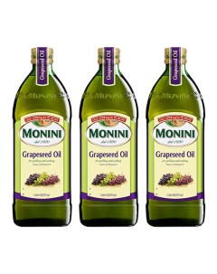 Масло Grapeseed Oil из виноградных косточек 1 л 3 шт Monini