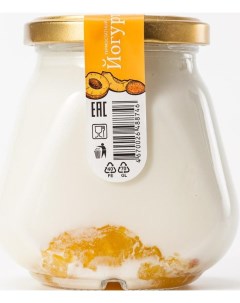 Йогурт термостатный двухслойный с абрикосом и миндалем 2 9 240 г Макларин