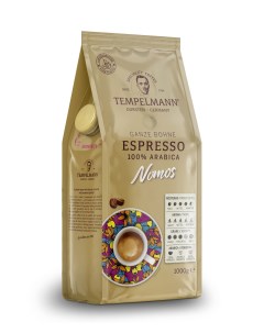Кофе Nomos Espresso арабика в зернах 1 кг Tempelmann