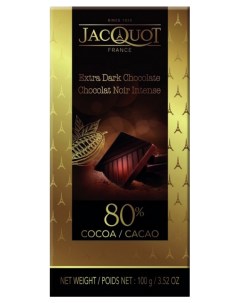 Шоколад Горький 80 100г Jacquot