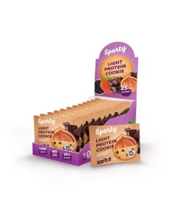 Печенье Light Protein Cookie 12 40 г 12 шт Шоколад с фундуком Sporty